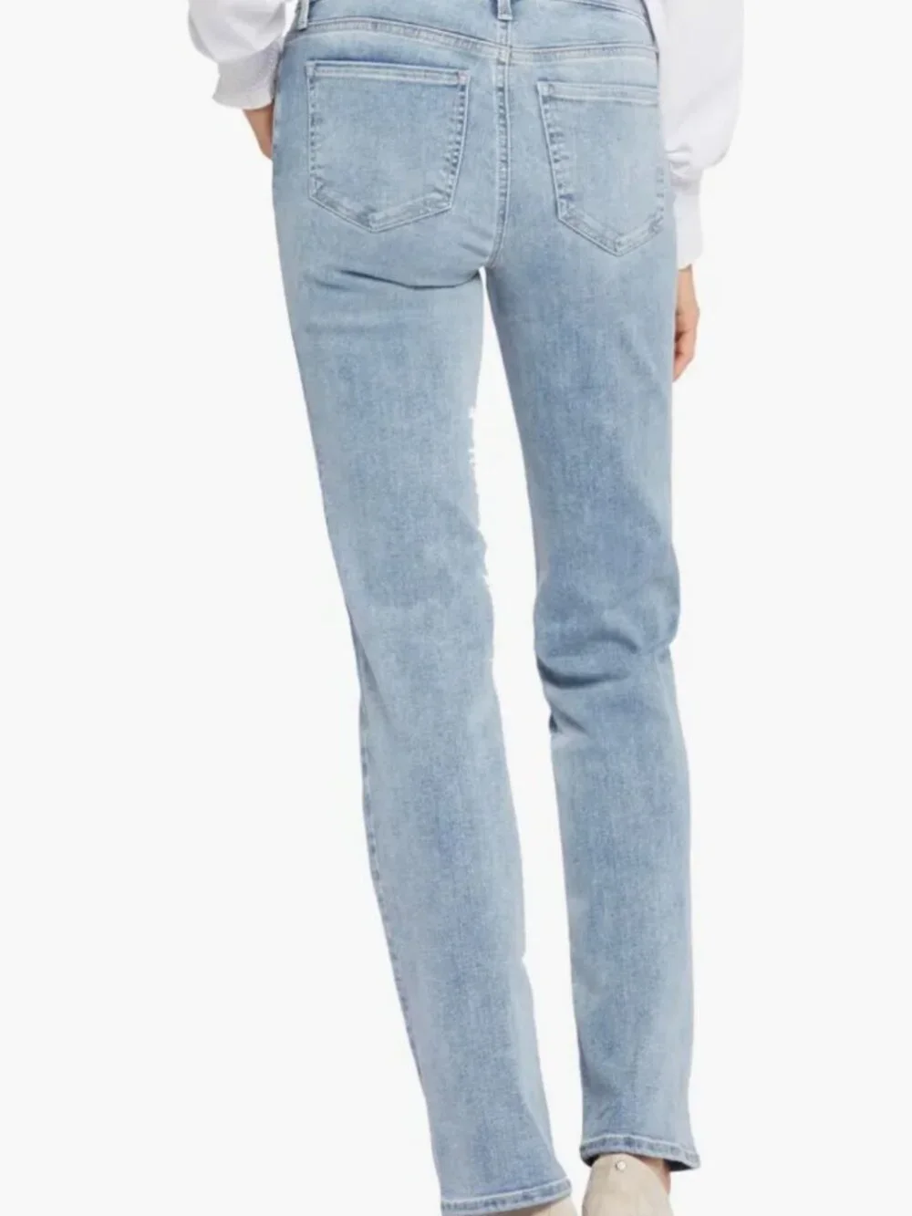 NYDJ Straight Leg Jeans in Light Wash Blue - Picture 2 of 12